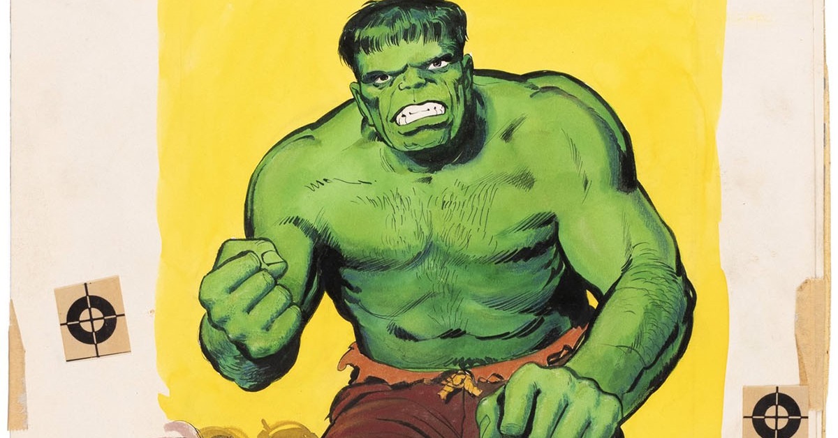 Aurora Hulk Box Art $32K Sale Leads Original Art at Hake’s